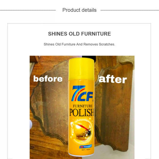 7Cf Furniture Foam Spray Polish Shining - 550Ml