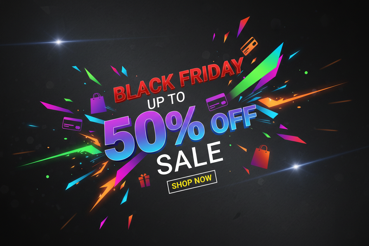 Black Friday Sale upto 50 % off